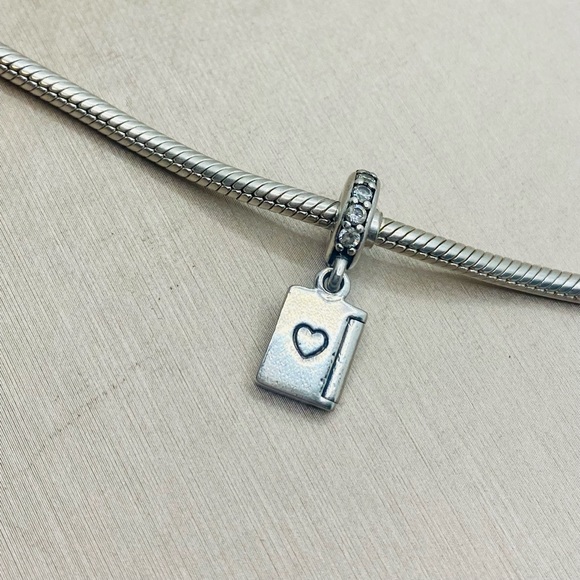 EUC Pandora 791723CZ Sterling Silver Birthday Wishes Card w/ Clear Zirconia - Picture 6 of 11